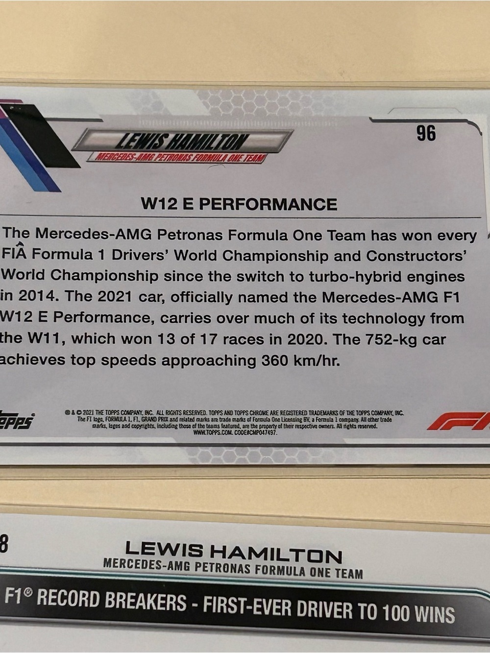 Lewis Hamilton Topps Cards Lot of 4 Sapphire and more - Picture 8 of 10
